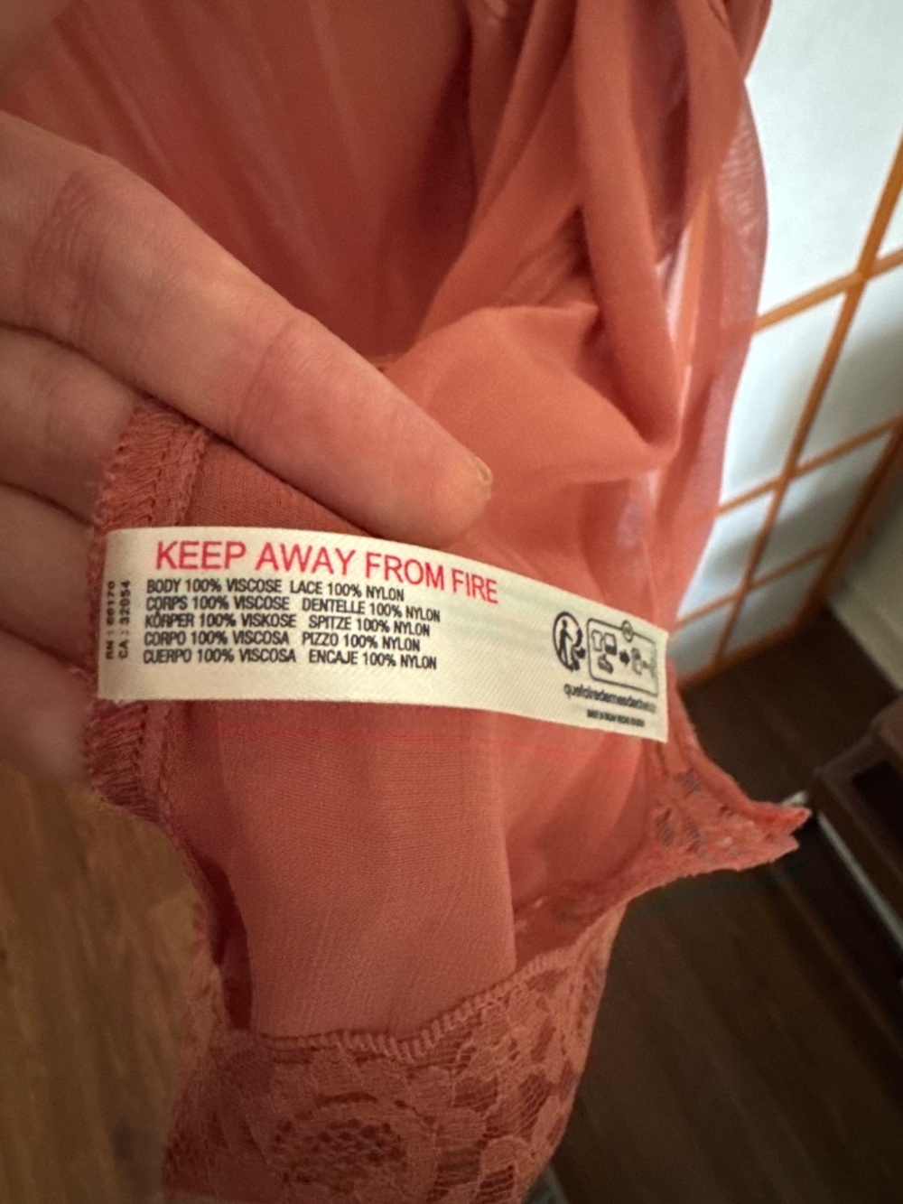 Anthropologie Sheer Asymmetrical Coral Skirt Slip Medium romantic, Ballet, date - Picture 9 of 10